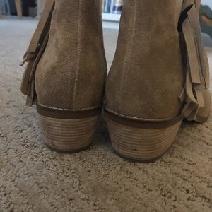 Cole Haan fringe booties